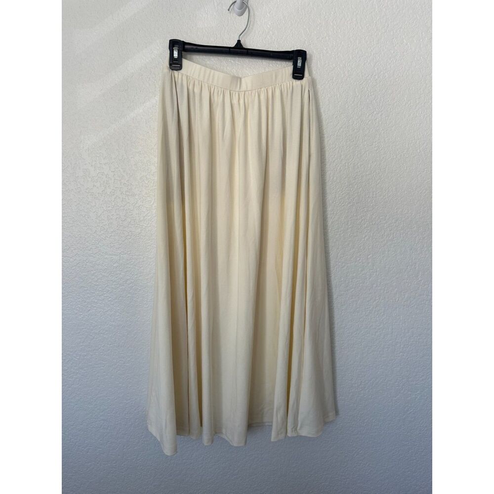 OGL Light Cotton Stretch Maxi Umbrella Skirt Midi Maxi With Pockets NWT Small - Picture 7 of 11